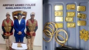 নারী কেবিন ক্রুর কাছে মিললো দুই কেজি স্বর্ণ