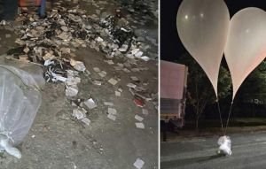 দক্ষিণ কোরিয়ায় ৬০০ আবর্জনার বেলুন পাঠিয়েছে উত্তর কোরিয়া