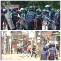 শাবিপ্রবিতে শিক্ষার্থী-পুলিশ সংঘর্ষে পুলিশসহ আহত শতাধিক