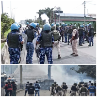 শিক্ষার্থী-পুলিশ সংঘর্ষ; মণিপুরের পরিস্থিতি আরও থমথমে